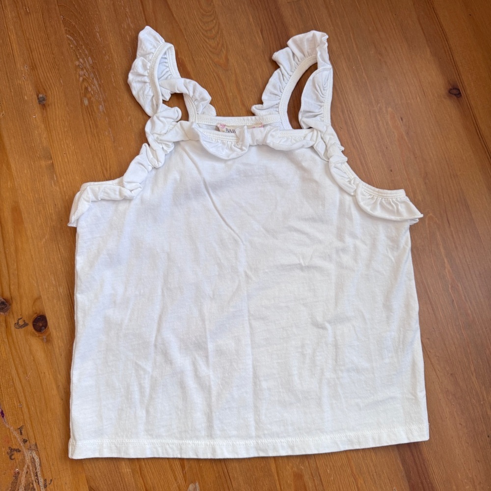 Babysara white sleeveless top size 7 NWOT